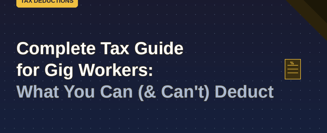 Tax deductions checklist for gig workers