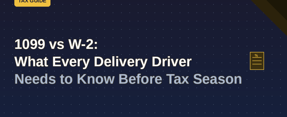 Tax form 1099 for gig workers and delivery drivers