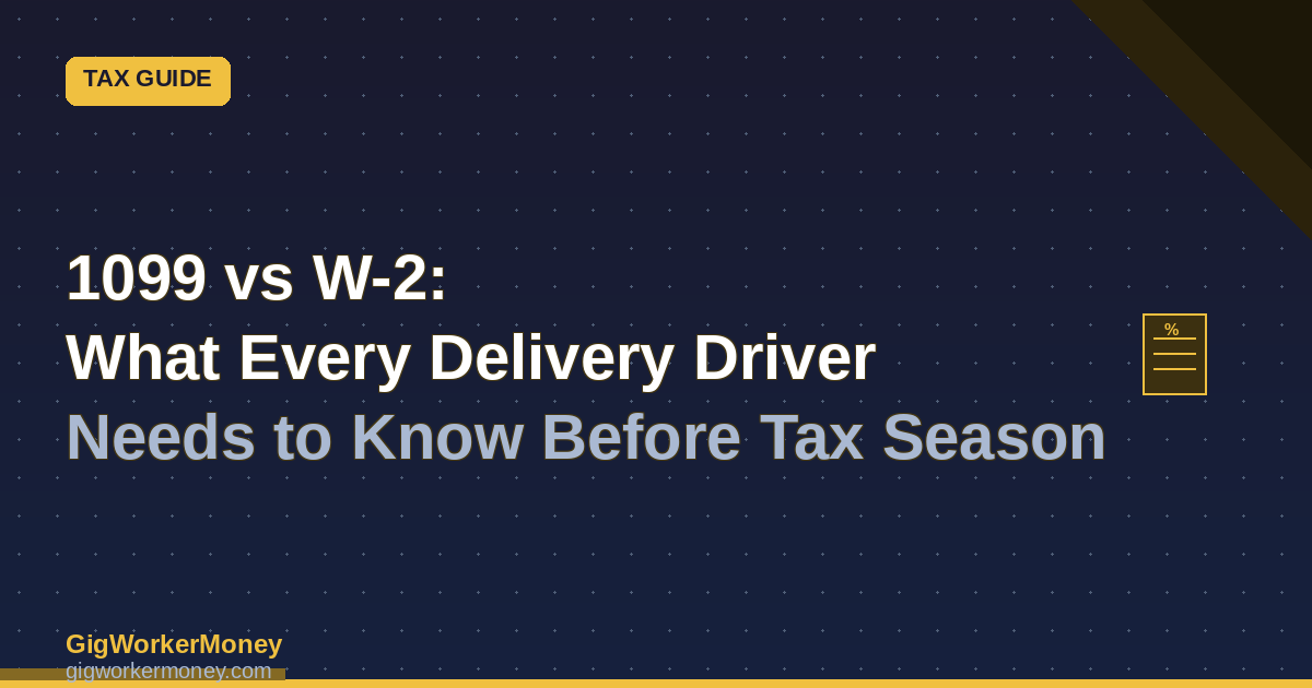 1099 vs W-2: What Every Delivery Driver Needs to Know Before Tax Season