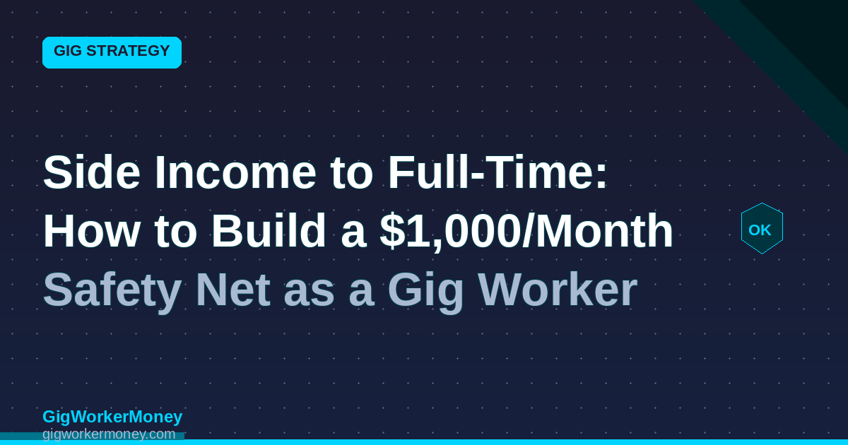 Side Income to Full-Time: How to Build a $1,000/Month Safety Net as a Gig Worker